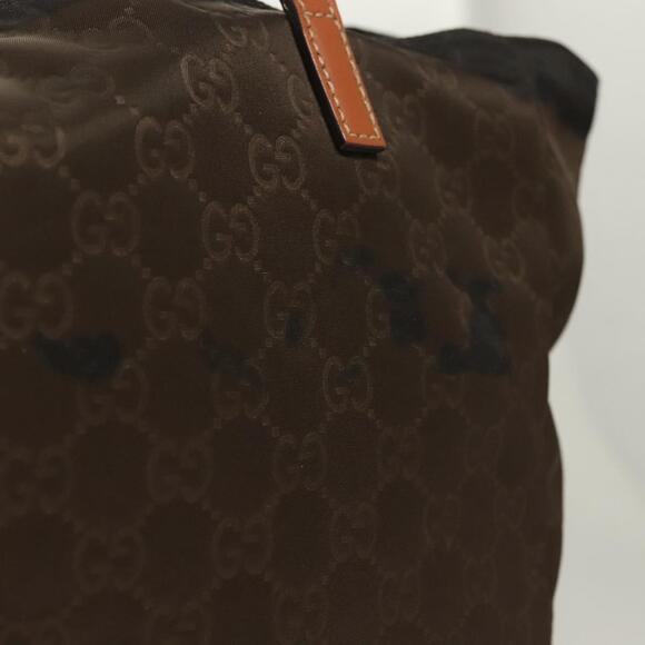 GUCCI GG Canvas Tote Bag Brown Gold - Picture 4 of 16